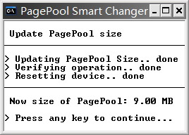 修改成功，Now size of PagePool：9.00M