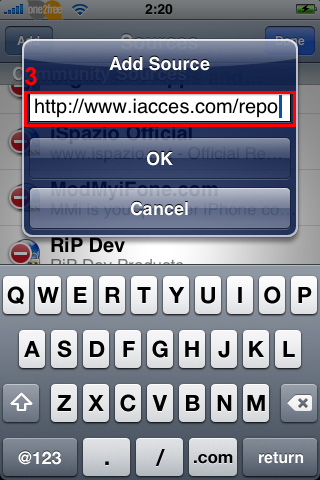 之後再打入 http://www.iacces.com/repo 再按ok